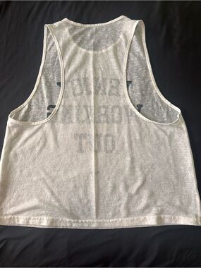 Women’s Sheer White Racerback Tank Top